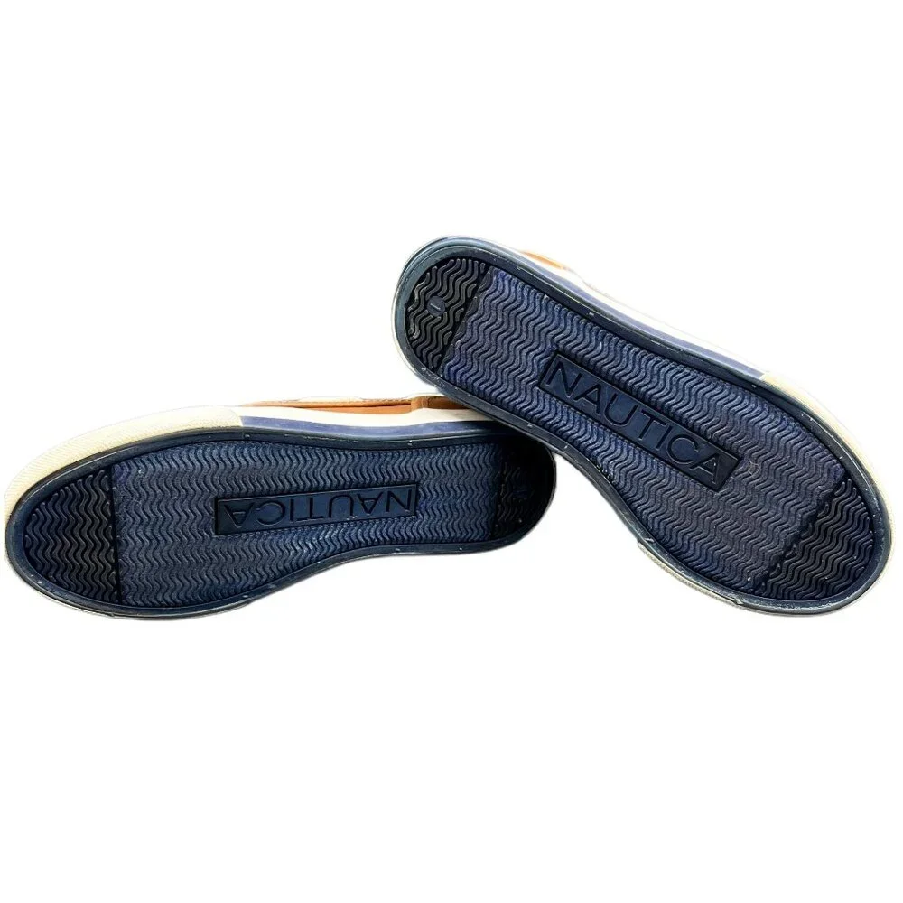 Nautica Boy's Oxford Spinnaker Faux Leather Loafers Slip-On Flat Lace Up Shoes